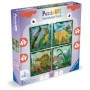Puzzle Up dinozauri 4 puzzle 25 36 42 56 piese